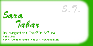 sara tabar business card